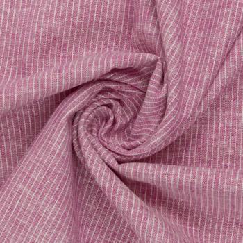 Baumwoll-Leinen Paul Streifen meliert Pink von Swafing